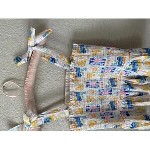 Haute Hippie Smocked Tank Tie Straps Vacation Large